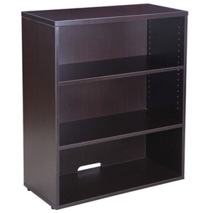 Firestation furniture, BOSS Office Hutch/Bookcase with three shelves in mocha