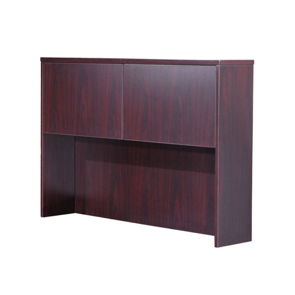 BOSS Office Two Door Hutch fire station furniture in mahogany