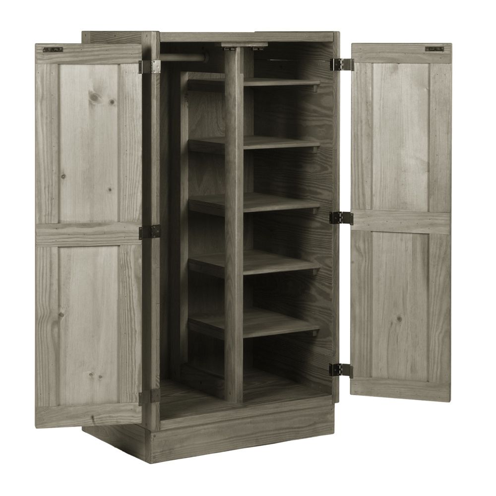 Built Firehouse Tough® Solid-Wood 36" Wardrobe w/Shelves