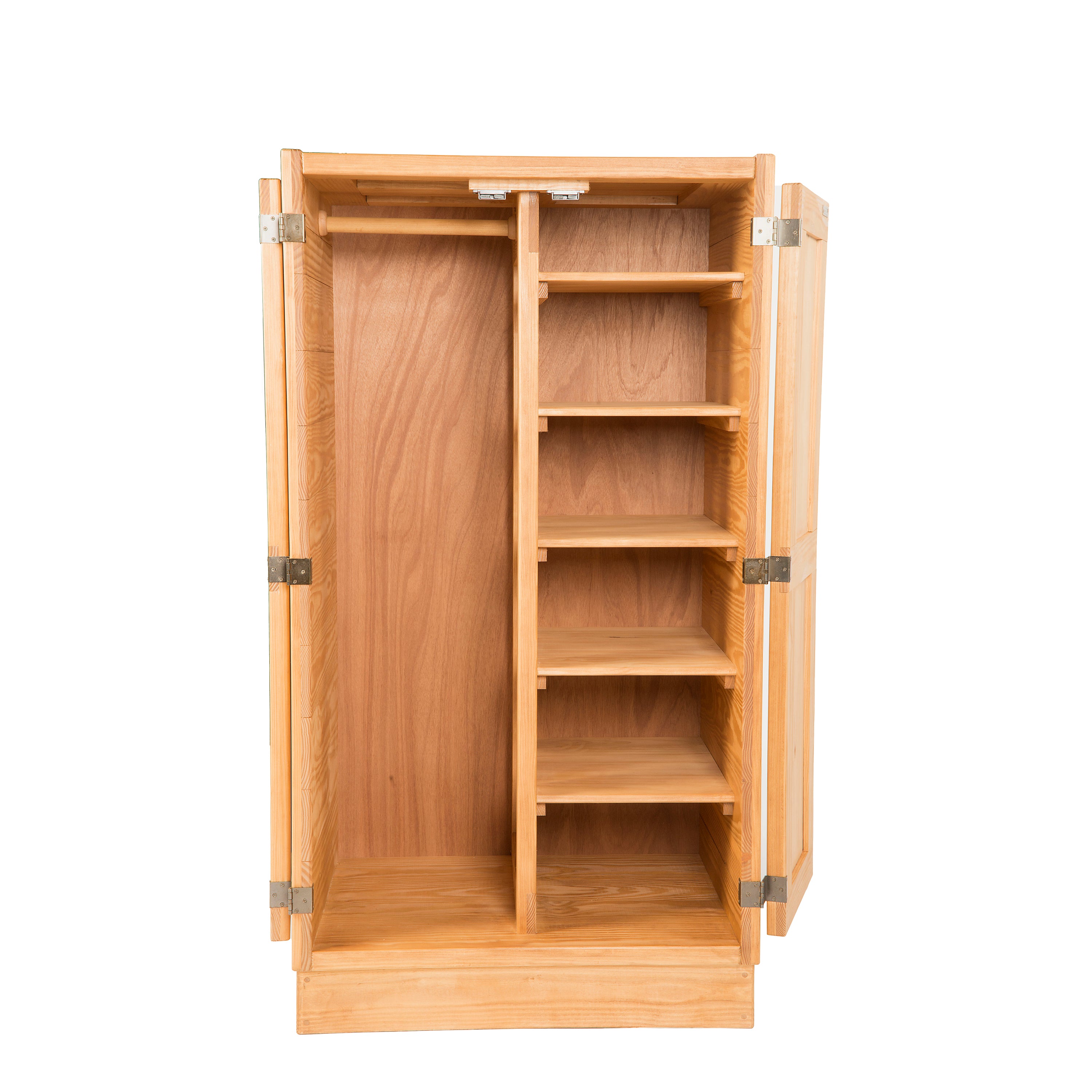 Built Firehouse Tough® Solid-Wood 36" Wardrobe w/Shelves