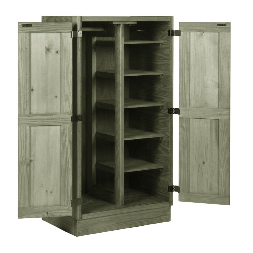 Built Firehouse Tough® Solid-Wood 36" Wardrobe w/Shelves