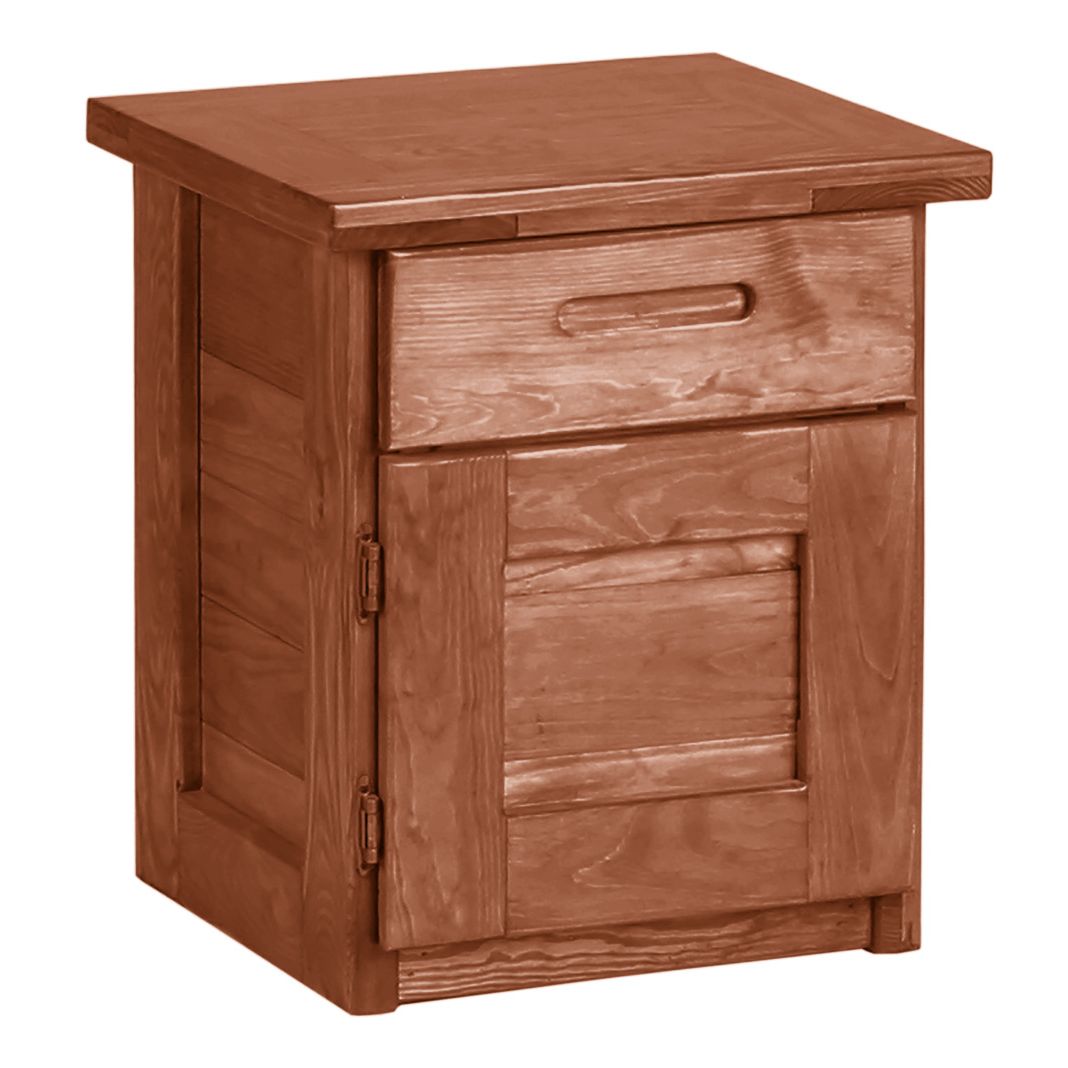 Built Firehouse Tough® Solid-Wood Nightstand w/Drawer + Door
