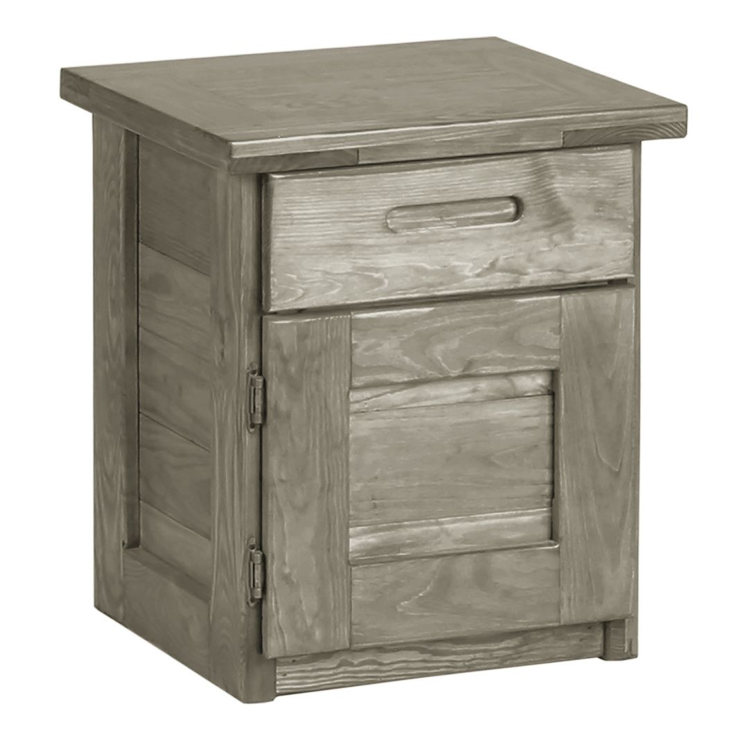 Built Firehouse Tough® Solid-Wood Nightstand w/Drawer + Door