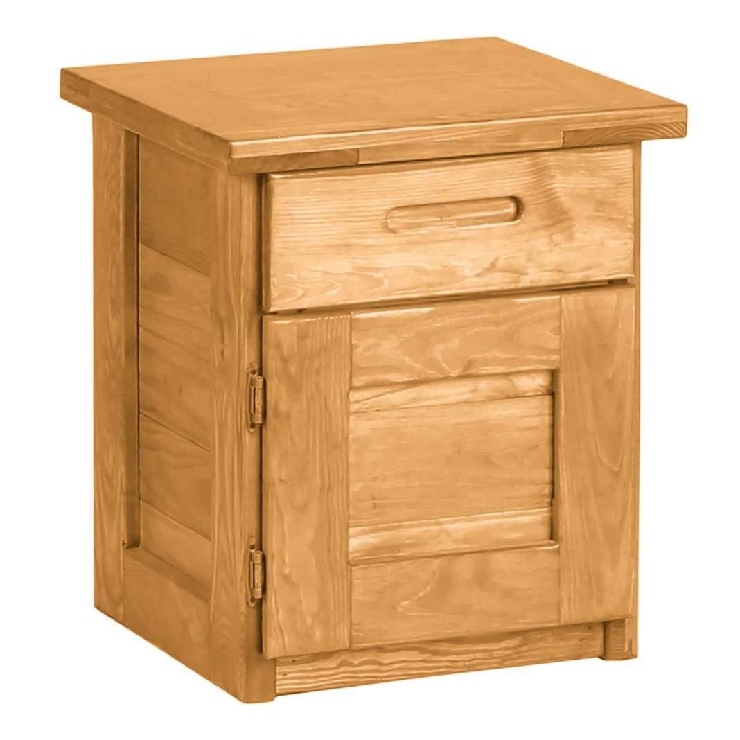 Built Firehouse Tough® Solid-Wood Nightstand w/Drawer + Door