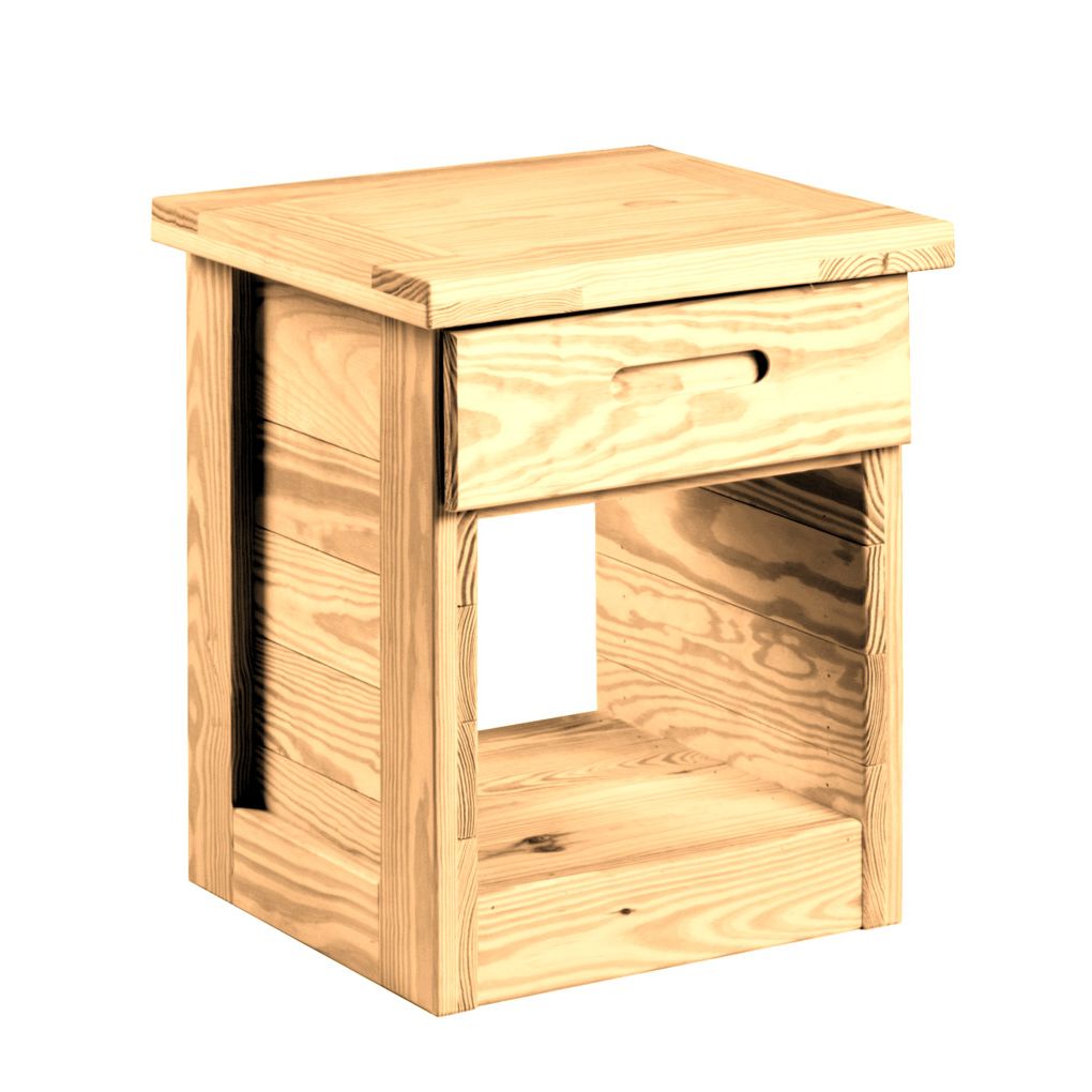 Built Firehouse Tough® Solid-Wood Nightstand w/Drawer