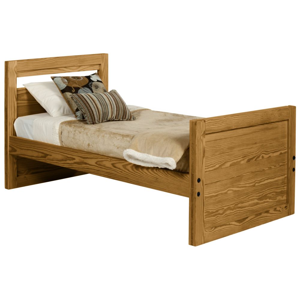 Built Firehouse Tough® Solid-Wood Half Bunk Bed - Solid End