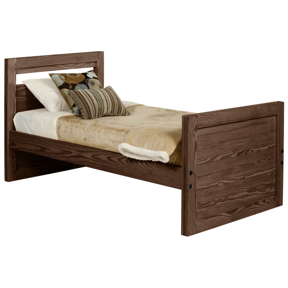 Built Firehouse Tough® Solid-Wood Half Bunk Bed - Solid End