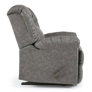 Side view of the Duty-Built Ladder 450 lb. Rated Big & Tall Fire Station Recliner in slate gray color