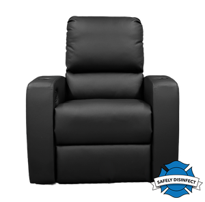 Front view of black firehouse recliner
