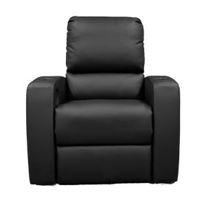 Front view of black theater fire station recliner