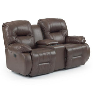 Brown firehouse furniture recliners made from genuine leather with dual reclining seats 