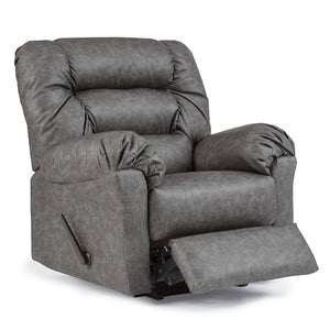 Side view of the Duty-Built Rescue 450 lb. Rated Big & Tall Firehouse Recliner in the color slate, slightly reclined