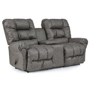 Polyester fabric slate gray dial manual reclining seats with armrest in-between the two firehouse chairs