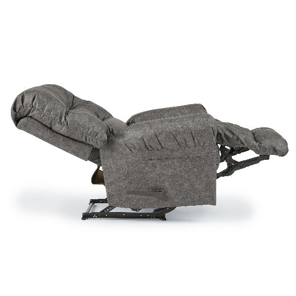 Duty-Built Station Basics Fireman Recliner in the color slate and fully reclined