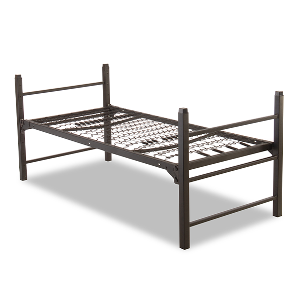 Built Firehouse Strong® Steel Frame-Style Half Bunk Bed w/Spring Base - Bed Bug Resistant