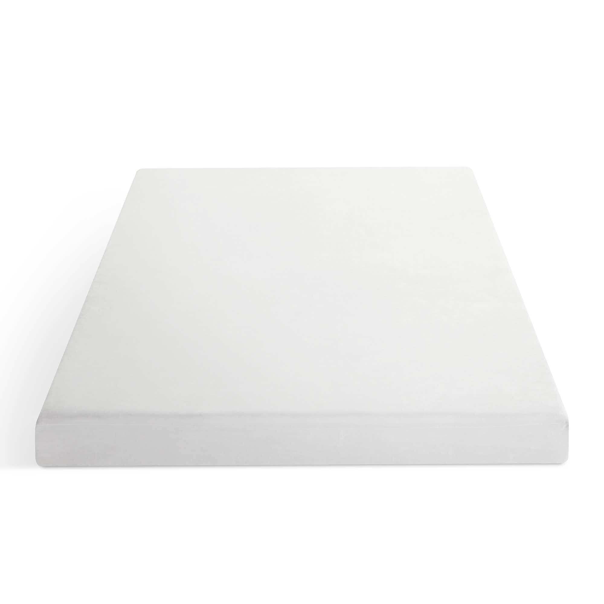 Front, top view of the 6'' firefighter mattress constructed with 1.5'' top layer of gel-infused memory foam and 4.5'' base layer foam