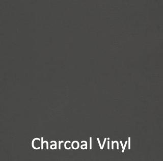 Charcoal vinyl fabric color swatch for the firehouse furniture solid-wood loveseat