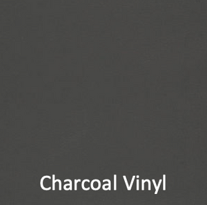 Charcoal vinyl fabric color swatch for the firehouse furniture solid-wood loveseat