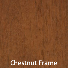 Chestnut frame color swatch for firefighter chair