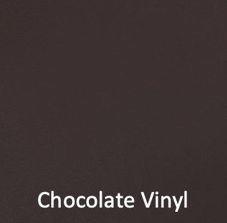 Chocolate vinyl fabric color swatch for the firehouse furniture solid-wood loveseat