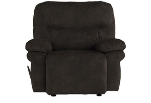 Black steel colored, 100% polyester microsuede firehouse recliner