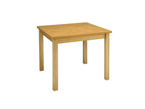 Classic fire station table, square from the Firehouse Collection in honey lacquer finish