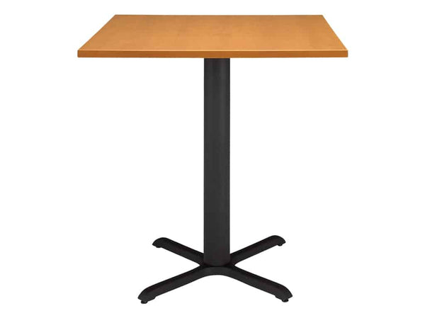 Firehouse table, cafe style for fire department with metal base and laminate top