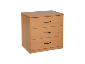 Firehouse bedroom three drawer laminate chest