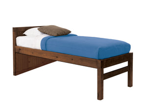 Adjustable height solid-wood fire station bed
