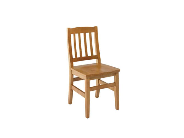 Huntington maple colored, wood back, fireman chair with matching wood seat for dining room
