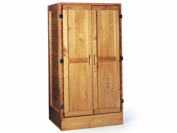 Closed, large, solid-wood fireman furniture wardrobe