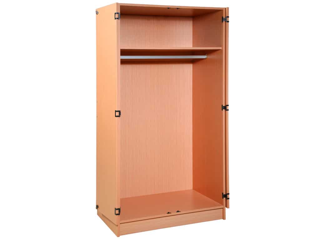 Firehouse Collection Large Laminate Wardrobe, fireman bedroom furniture in the color medium cherry