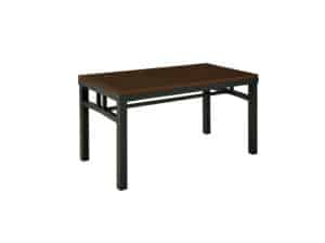 Firehouse Collection Steel Fire Station Coffee Table with Chestnut finish and black frame