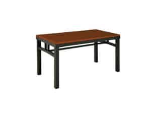 Firehouse Collection Steel Fire Station Coffee Table with Select Cherry finish and black frame