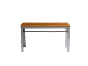 Firehouse Collection Steel Fire Station Coffee Table with Huntington Maple finish and silver frame