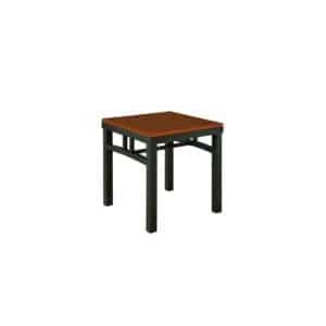 Firehouse Collection Steel Side Firehouse Table with laminate top and black powder coated steel base
