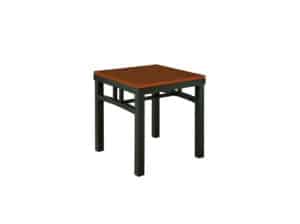 Firehouse Collection Steel Side Firehouse Table with laminate top and black powder coated steel base