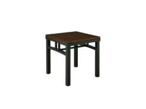 Firehouse Collection Steel Side Firehouse Table with laminate top and black powder coated steel base 