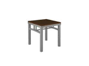 Firehouse Collection Steel Side Firehouse Table with laminate top and silver powder coated steel base