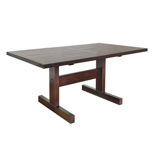 Firehouse Collection Trestle Dining Fire Station Table in walnut finish