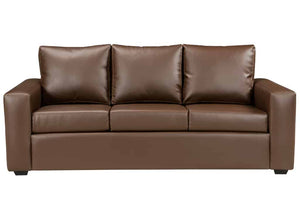 Firehouse Collection Upholstered Firehouse Sofa in Cocoa Vinyl