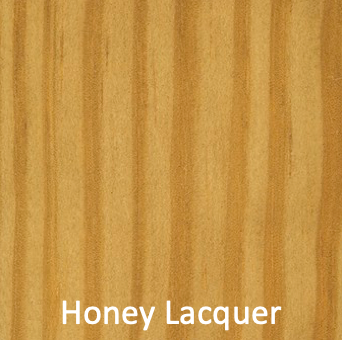 Honey Lacquer finish color swatch option for the fireman bunk bed