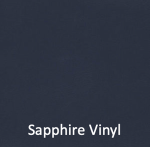 Sapphire vinyl color swatch for the firehouse furniture solid-wood loveseat