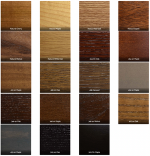 19 wood color swatches the custom firehouse dining table can be ordered in