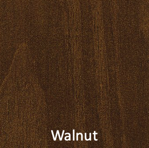 Walnut color swatch for the Firehouse Collection 3-Drawer Firefighter Desk with Laminate Top