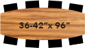 Wood Boat 36-42x96